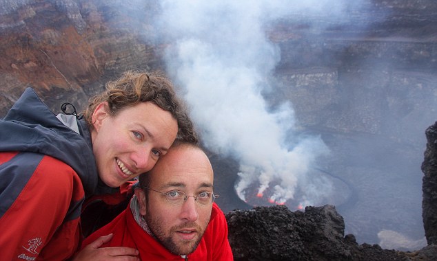 Photographer Guy Dekelver proposed to his girlfriend Sietske van Poelgeest at the top of the 3,470 metre volcano