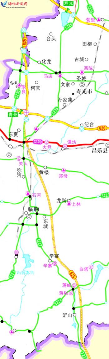青潍高速规划图图片