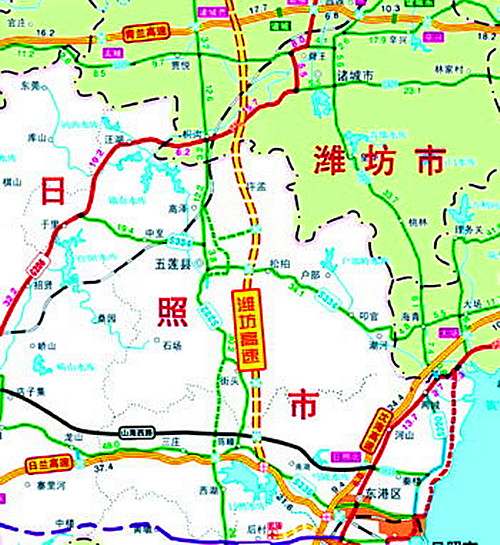 潍商高速临朐线路图图片